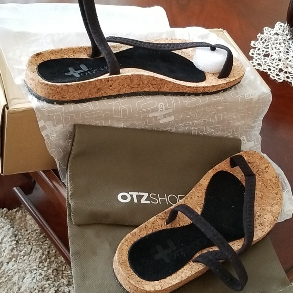 COPY - Otz-Diana Cork Sole Size 11 Black Sandal